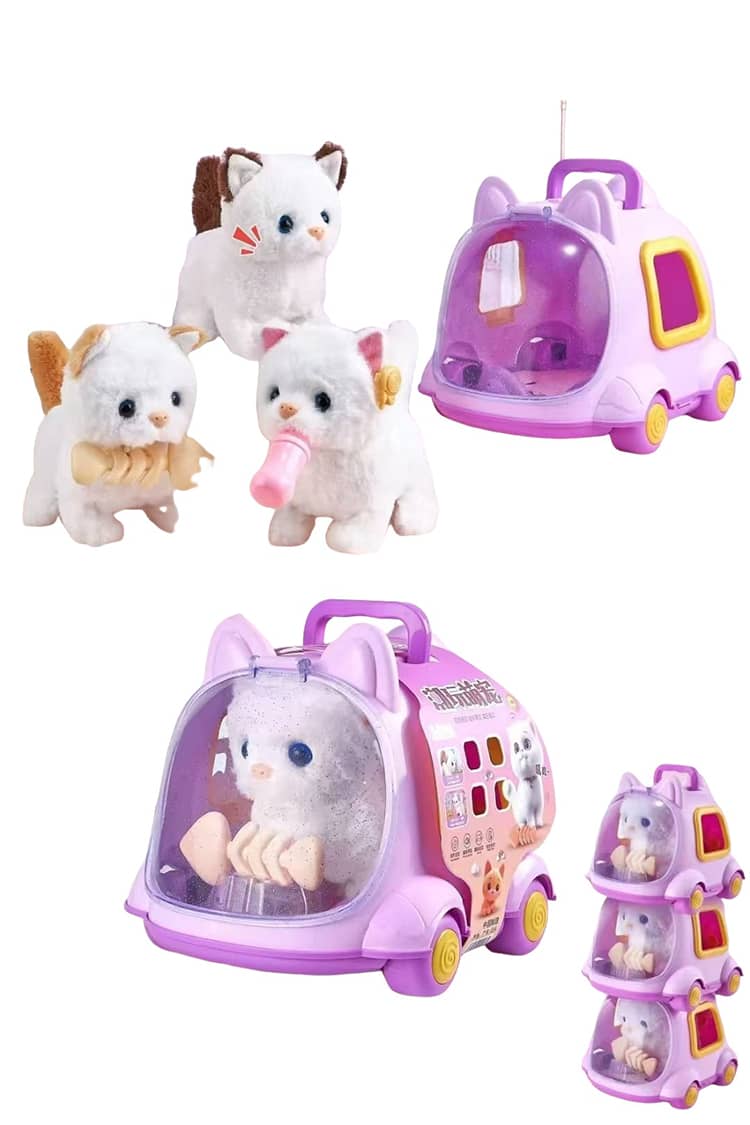 電子ペット うさぎ いぬ ぬいぐるみ 猫 キャリーバッグ付き ごっこ遊び