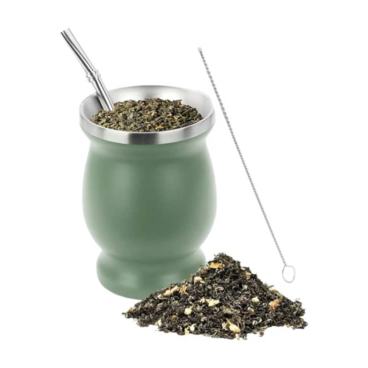 グァンボ 3点セット マテ茶カップ ステンレス製 マテ茶セット