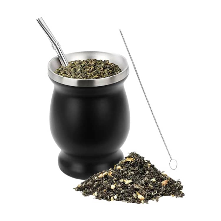 グァンボ 3点セット マテ茶カップ ステンレス製 マテ茶セット