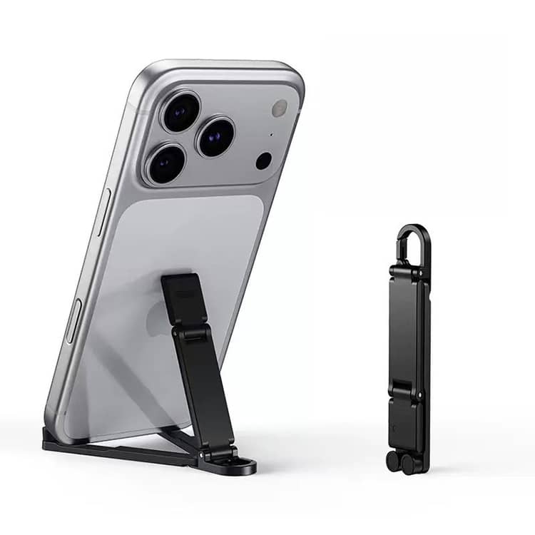 スマホスタンド スマホホルダー 縦置き キーリング付き アルミ合金