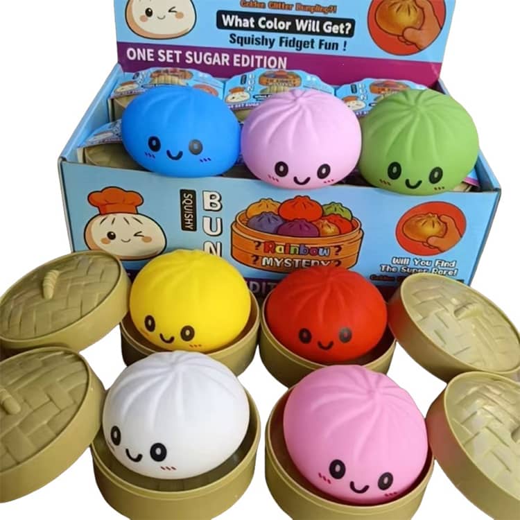 水感 squishy スクイーズ ストレス 6個入り おもちゃ 解消 dumpling 色