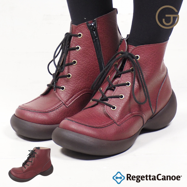 リゲッタ カヌー ブーツ レディース ショートブーツ サイドジップ 歩きやすい 履きやすい 脱ぎやすい 冬 3e