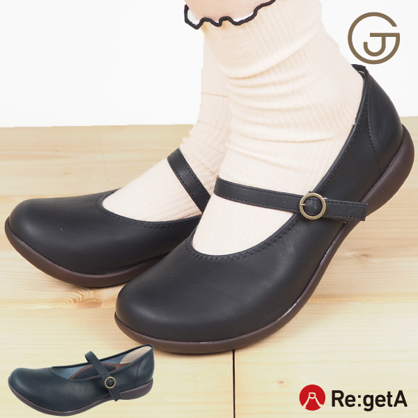 Re:getA リゲッタ レディース パンプス 歩きやすい ぺたんこ 靴
