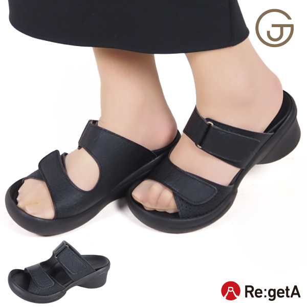 Re:getA（リゲッタ） サンダル レディース 厚底 歩きやすい つっかけ