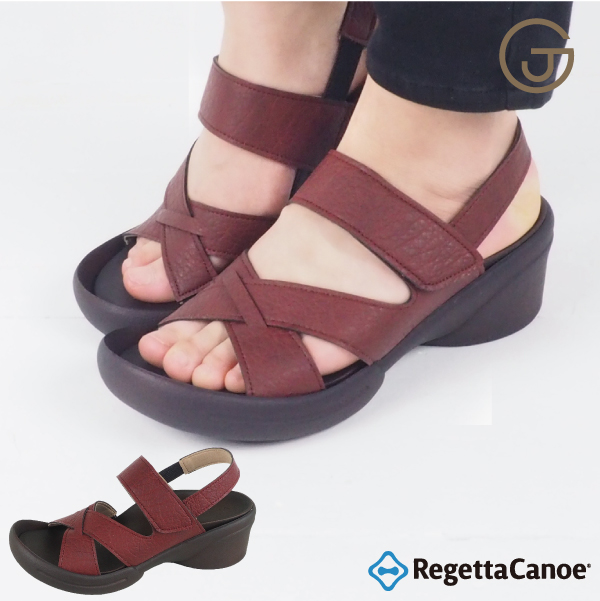 リゲッタ サンダル レディース ウェッジソール 幅広 甲高 履きやすい ストラップ ベルクロ グミ インソール sandal｜regettacanoe-gj｜18