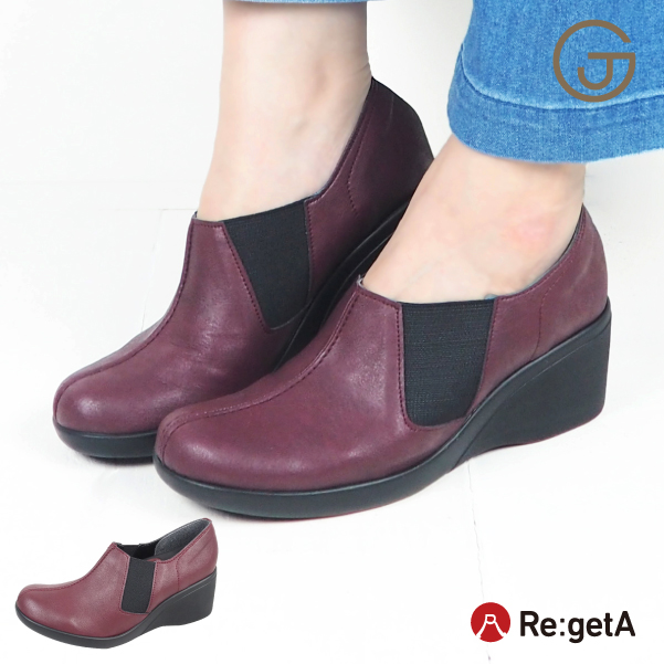 Re:getA（リゲッタ） レディース 靴 歩きやすい サイドゴア 履きやすい