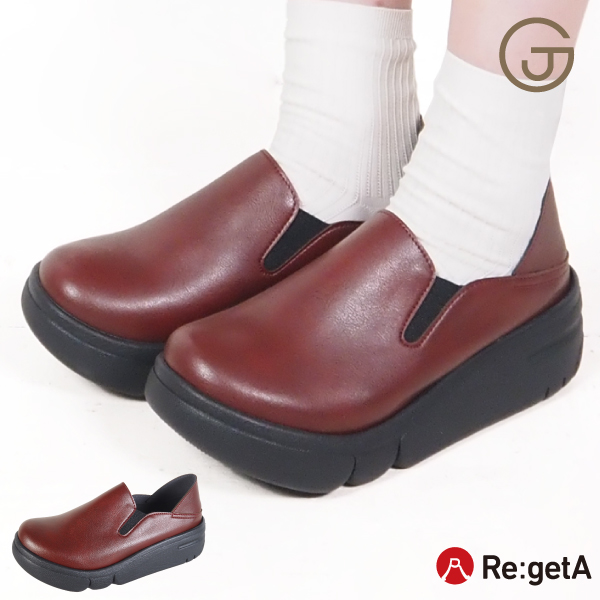 Re:getA（リゲッタ） 靴 レディース 歩きやすい 厚底 ローファー