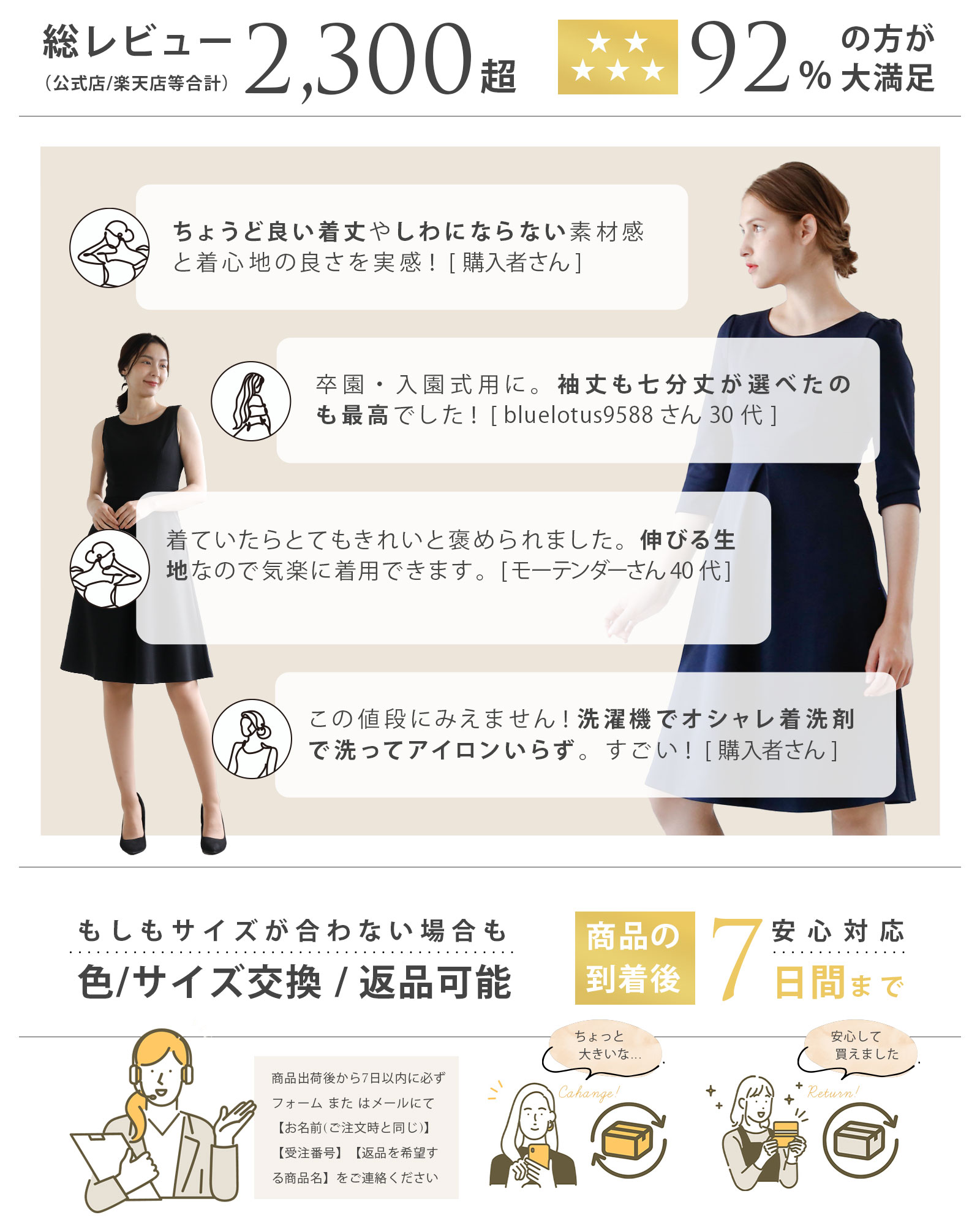 REGINA RISURRE 【ストレッチ フレア ワンピース】春 夏 秋 冬