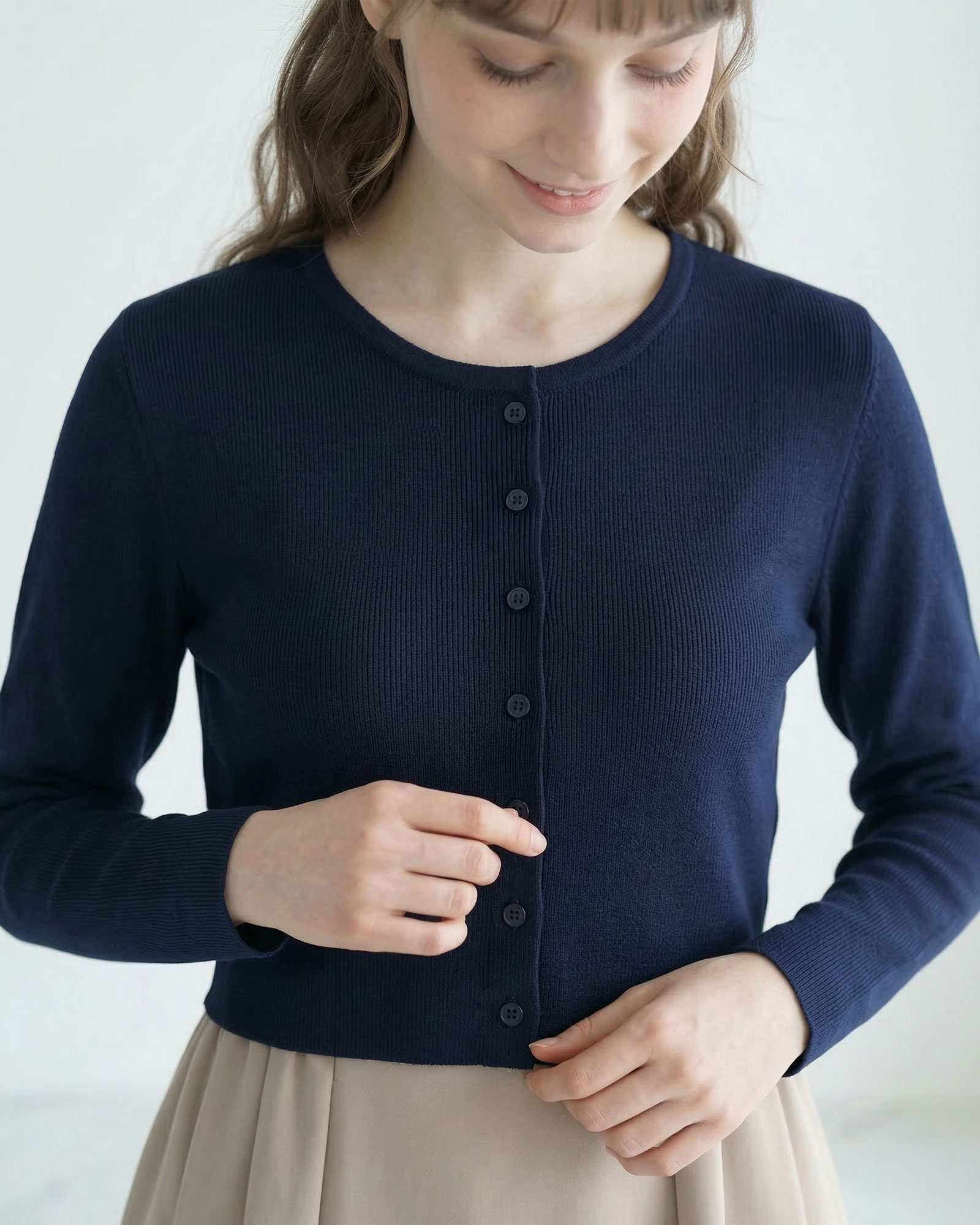 美品 フォクシーニューヨーク 春夏用 ベルスリーブ カーディガン