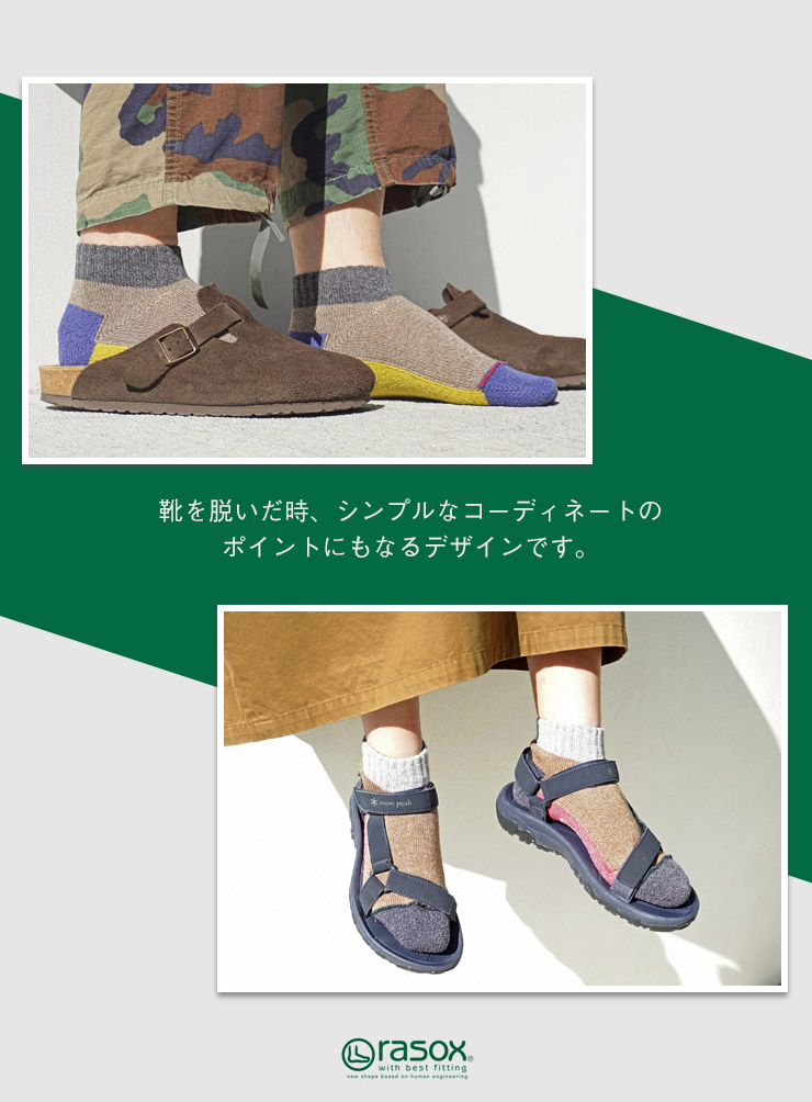 rasox ラソックス スポーツ・ロウ 靴下 S/M/L スニーカーソックス ソックス くつ下 くつした メンズ レディース 日本製  吸放湿性 ベーシックシリーズ シンプル | rasox | 07
