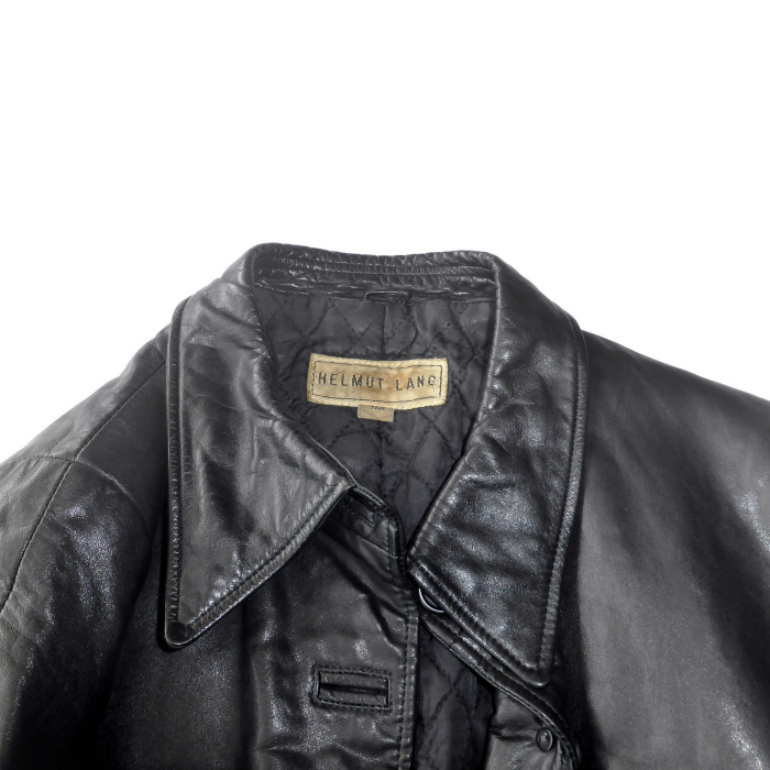 ヘルムートラング （HELMUT LANG） レザー ジャケット ライダース アウター ＃9AR ブラック（中古）