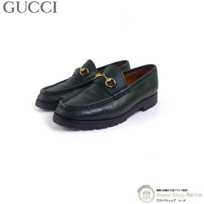 グッチ （GUCCI） レザー ホースビット ローファー 靴 ラグソール 