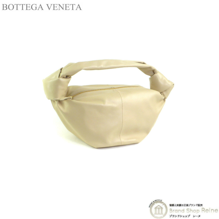 ボッテガ ヴェネタ （BOTTEGA VENETA） ダブルノット トップハンドル ミニ ハンド バッグ 629635 ポリッジ×GO金具（新品）