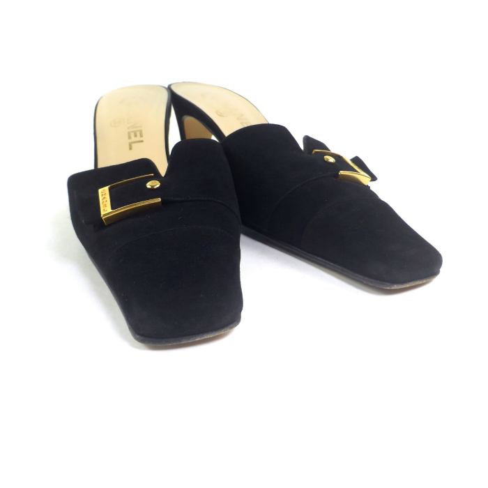 CHANEL シャネル （CHANEL） スエード ミュール ココマーク