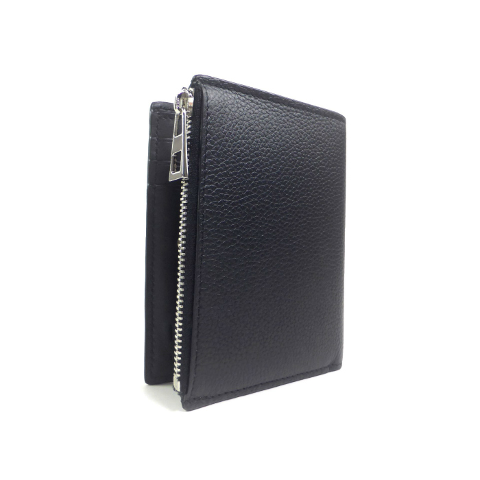 ロエベ （LOEWE） スリム コンパクトウォレット 二つ折り 財布 C660W73X01 ブラック（美品）中古