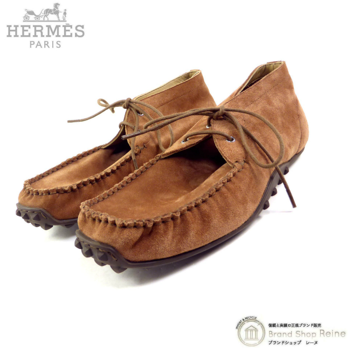 HERMES（エルメス） ガエタン ダービー スエード モカシン