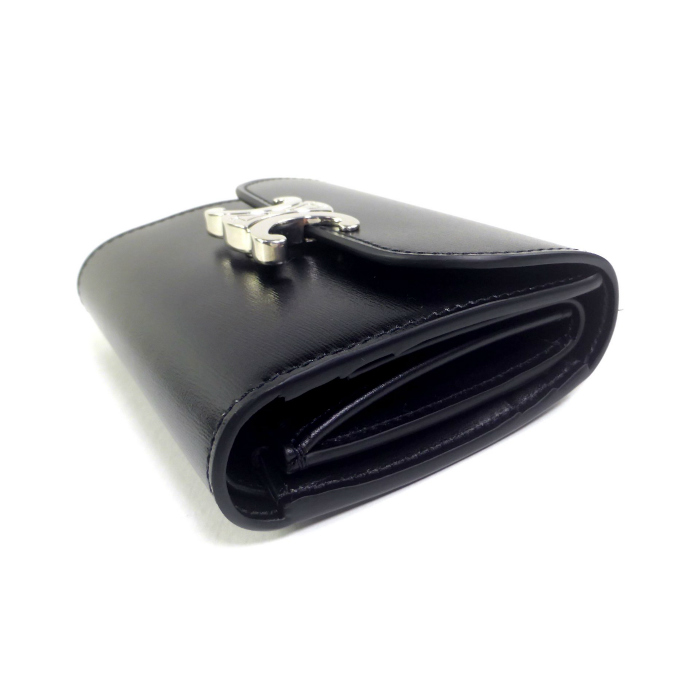 CELINE セリーヌ トリオンフキャンバス マネークリップ 黒 ブラック CELINE セリーヌ トリオンフキャンバス ビルクリップウォレット