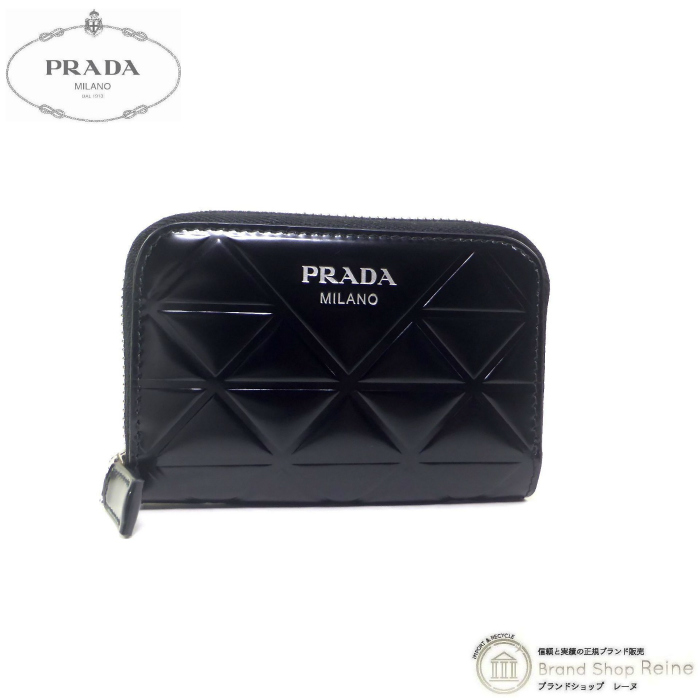 【美品】PRADAコインケース2MM003 SAFFIANO（PRADA） プラダ （PRADA） トライアングルモチーフ