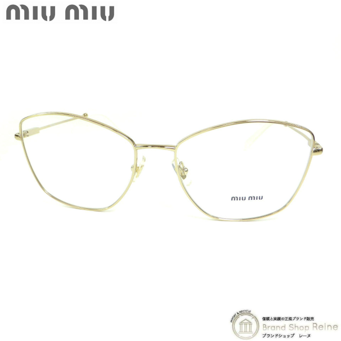 miu ミュウミュウ （MIUMIU） ロゴ メタル スクエア 眼鏡