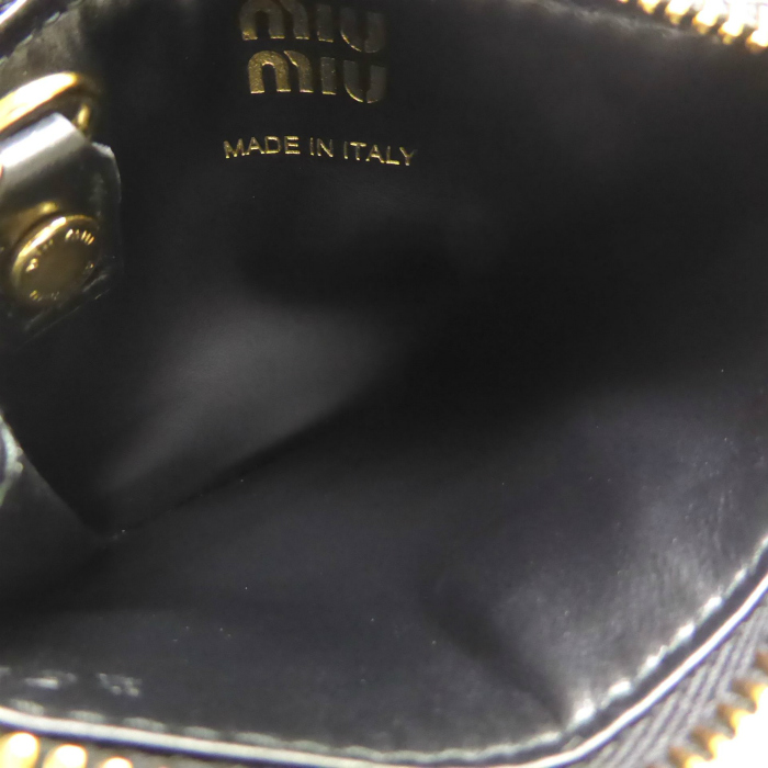 miu ミュウミュウ （MIUMIU） ロゴ レザー カードケース コイン