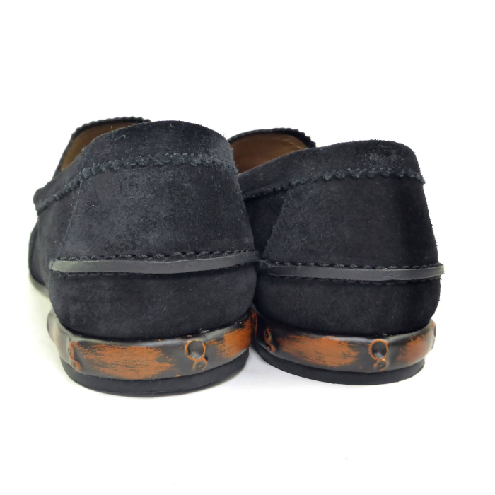 【GUCCI】バンブー タッセル ローファー パンプス 黒 7B（24cm相当） バンブー グッチ （GUCCI） タッセル スエード ローファー 靴 シューズ