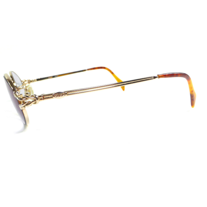GUCCI（グッチ） オーバル メタルフレーム メガネ 眼鏡 度入りレンズ