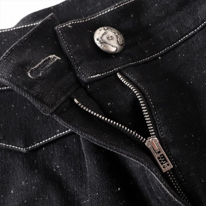 CHANELシャネル ブラック スリムフィットパンツ サイズ36 CHANEL（シャネル） コットン デニム ボトムス パンツ 36 ブラック