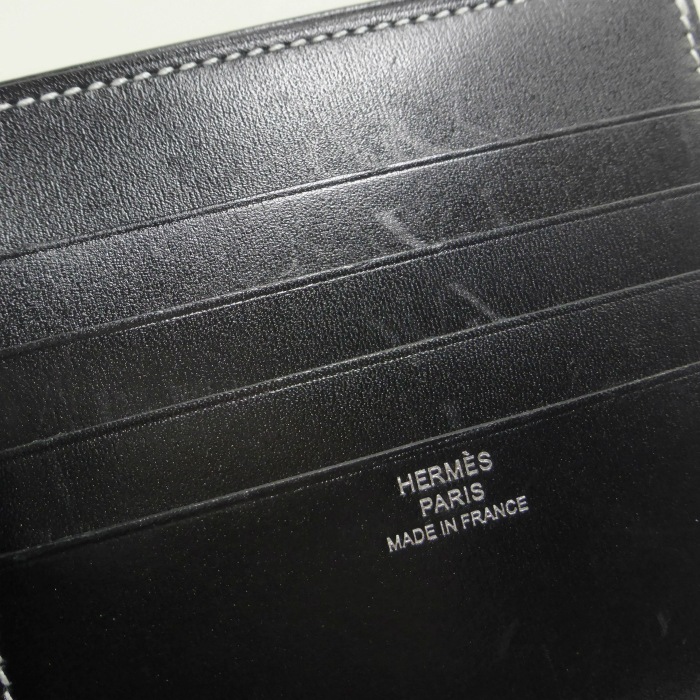 HERMES（エルメス） Hセリエ コンパクト 二つ折り 財布 ボックスカーフ