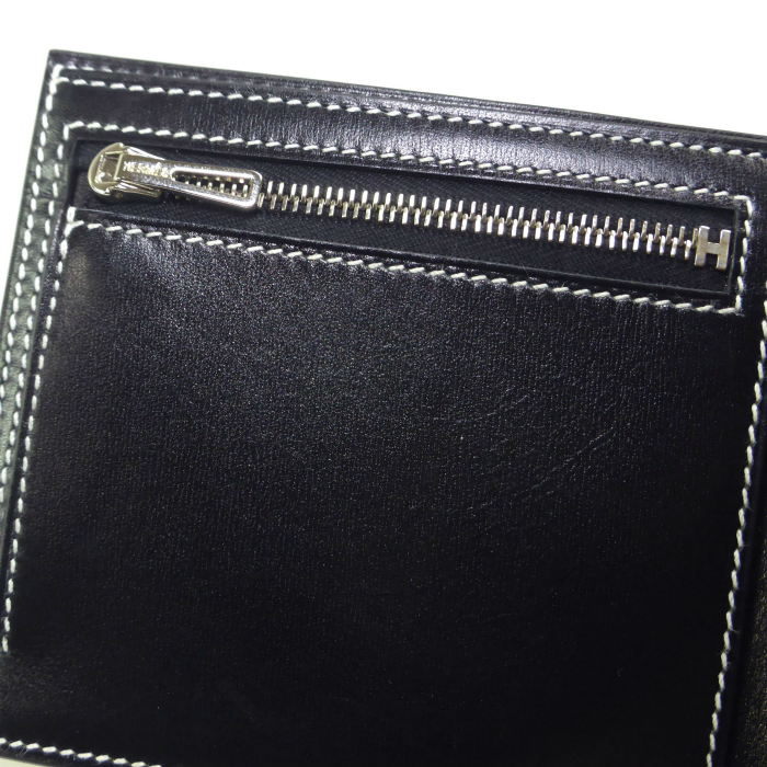 HERMES（エルメス） Hセリエ コンパクト 二つ折り 財布 ボックスカーフ