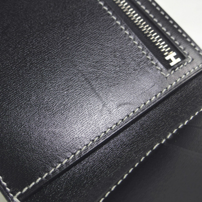 HERMES（エルメス） Hセリエ コンパクト 二つ折り 財布 ボックスカーフ