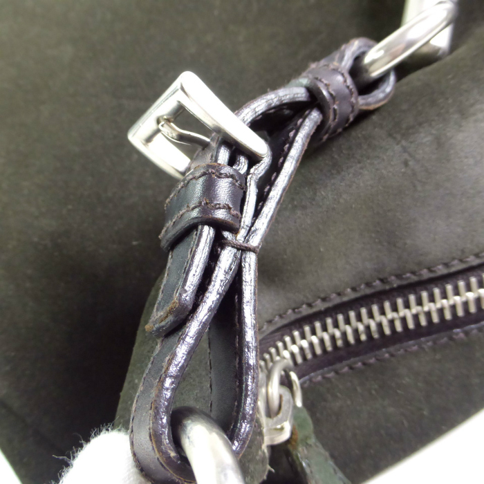 PRADA（プラダ） スエード ショルダーバッグ 肩掛け トライアングル