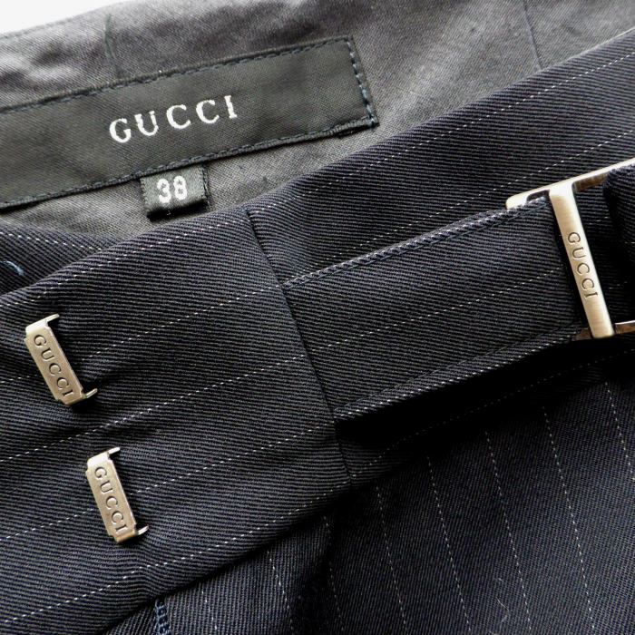 GUCCI（グッチ） （GUCCI）ウール ピンストライプ スカート ミディアム