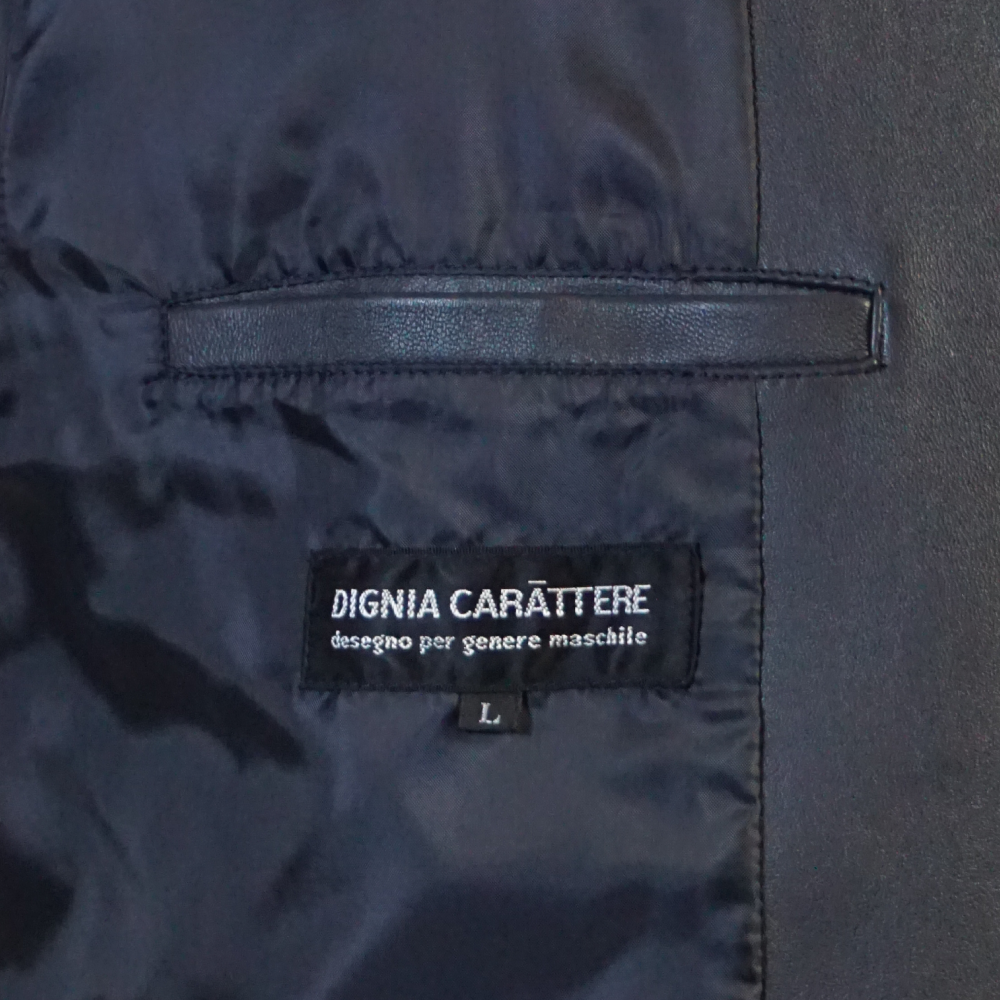 レザージャケット ネイビー 紺 羊革 MA-1 革ジャン ラムレザー 羊皮 本