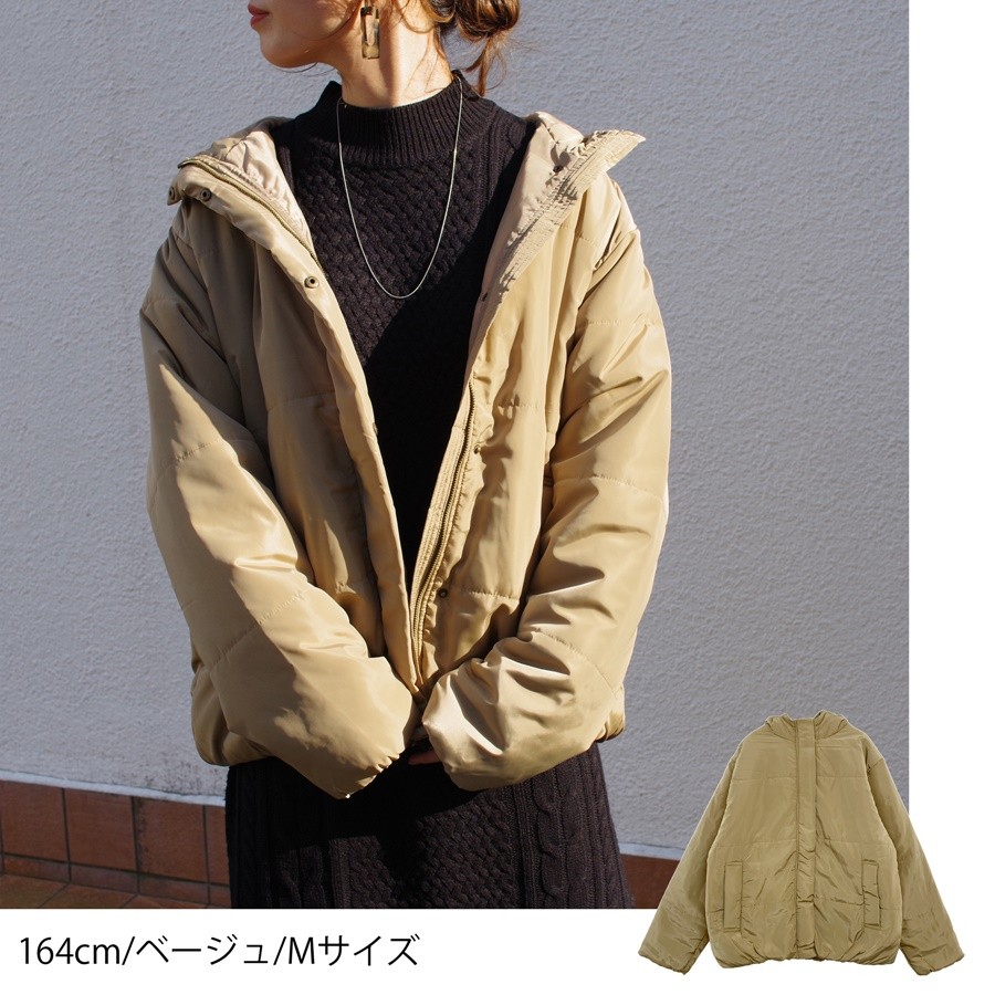 中綿ジャケット レディース ファッション 秋 冬 30代 40代 大きめ ゆったり アウター フェイクダウン プチプラ Anlulu 通販 Yahoo ショッピング