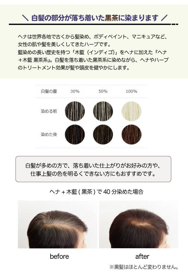 naiad（ナイアード） [ ヘナ+木藍(もくらん) 徳用サイズ400g (黒茶