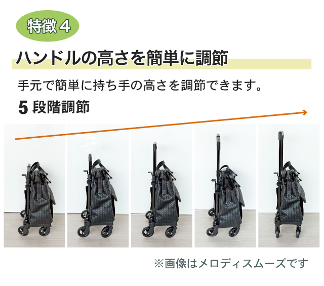 サイドカー メロディスムーズST 島製作所 横押しタイプ シルバーカー