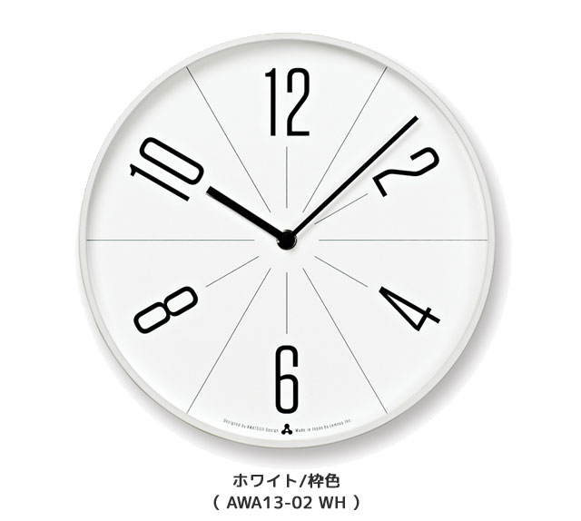 掛け時計 レムノス JIJI ジジ AWA13-03 ホワイト ブラック シルバー 時計 AWATSUJIdesign Lemnos【Y/54.5】｜reliable-yshop｜02