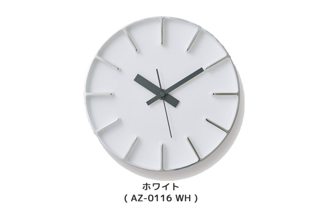 レムノス  エッジクロック  ホワイトAZ-0116直径:18㎝ Amazon.co.jp: レムノス 掛け時計 アナログ エッジクロック