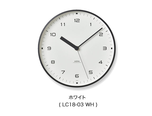 レムノス AIRA エアラ LC18-03 ホワイト  ライトブルー ネイビー 掛け時計 タカタレムノス Lemnos【Y/48.2】｜reliable-yshop｜04