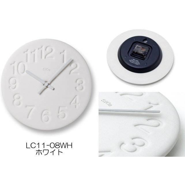 Lemnos（レムノス） 珪藻土の時計 LC11-08 掛け時計 タカタレムノス