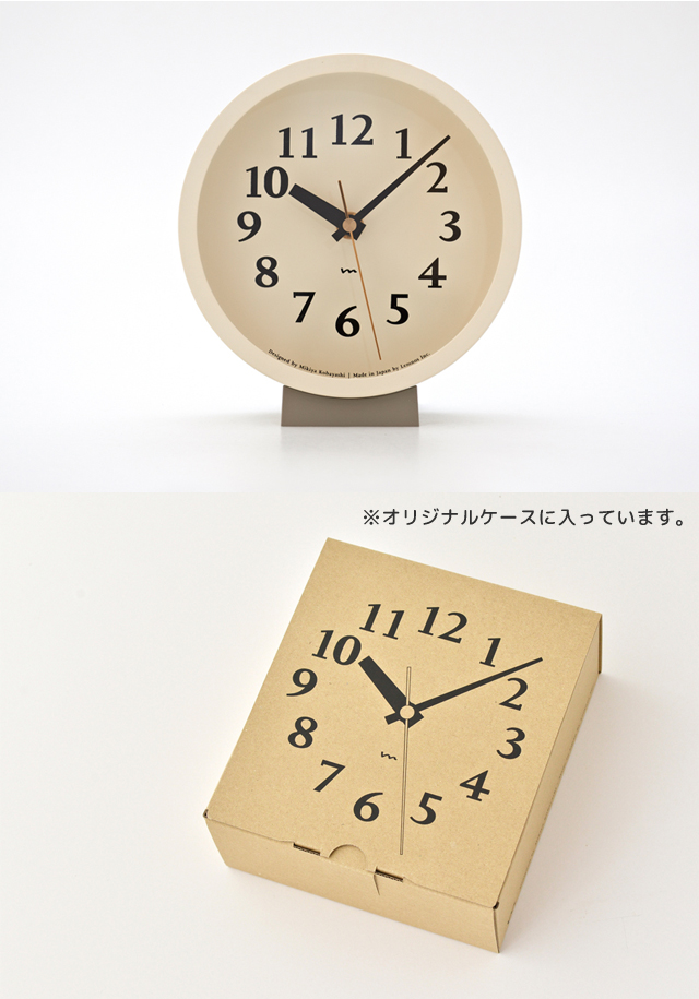 レムノス m clock MK14-04 置き時計 電波時計 アイボリー ピンク グレー グリーン 小林幹也 Lemnos｜reliable-yshop｜03