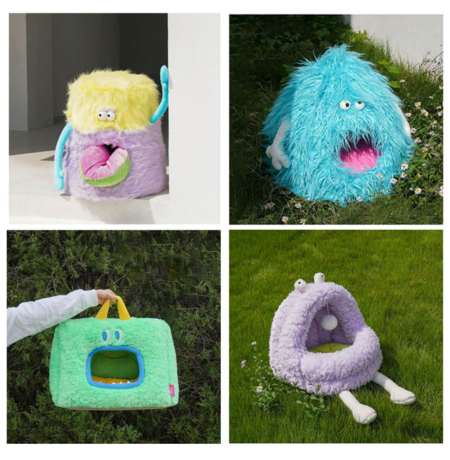 MONSTER PET BED 4タイプ 猫ハウス 猫用 ベッド スツール