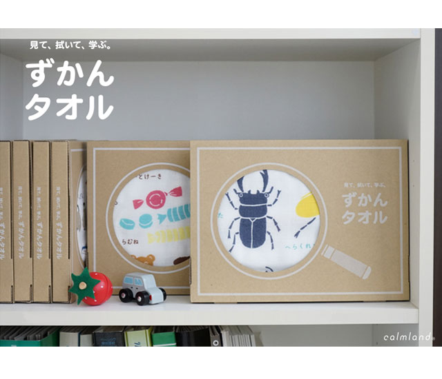 日本製 [ずかんタオル ミニバスタオル] 4重...の詳細画像1