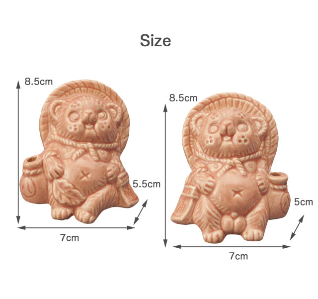 信楽焼 ミニ腰掛けたぬき Tanutanu 日本製 オス メス 全8色 たぬたぬ