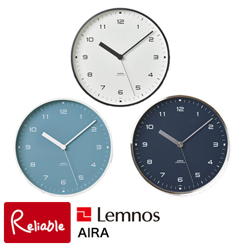 レムノス AIRA エアラ LC18-03 ホワイト  ライトブルー ネイビー 掛け時計 タカタレムノス Lemnos【Y/48.2】｜reliable-yshop