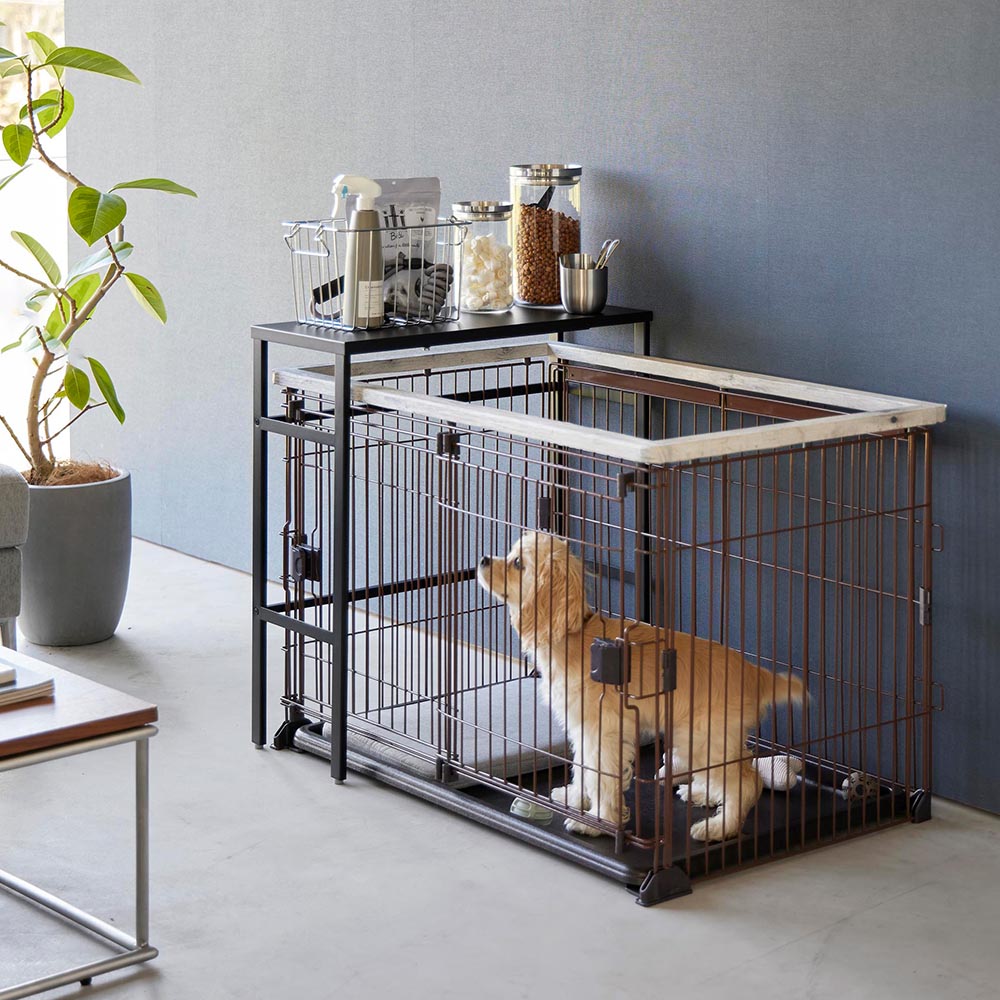 tower 山崎実業 伸縮ペットケージ上ラック タワー ラック 収納棚 伸縮