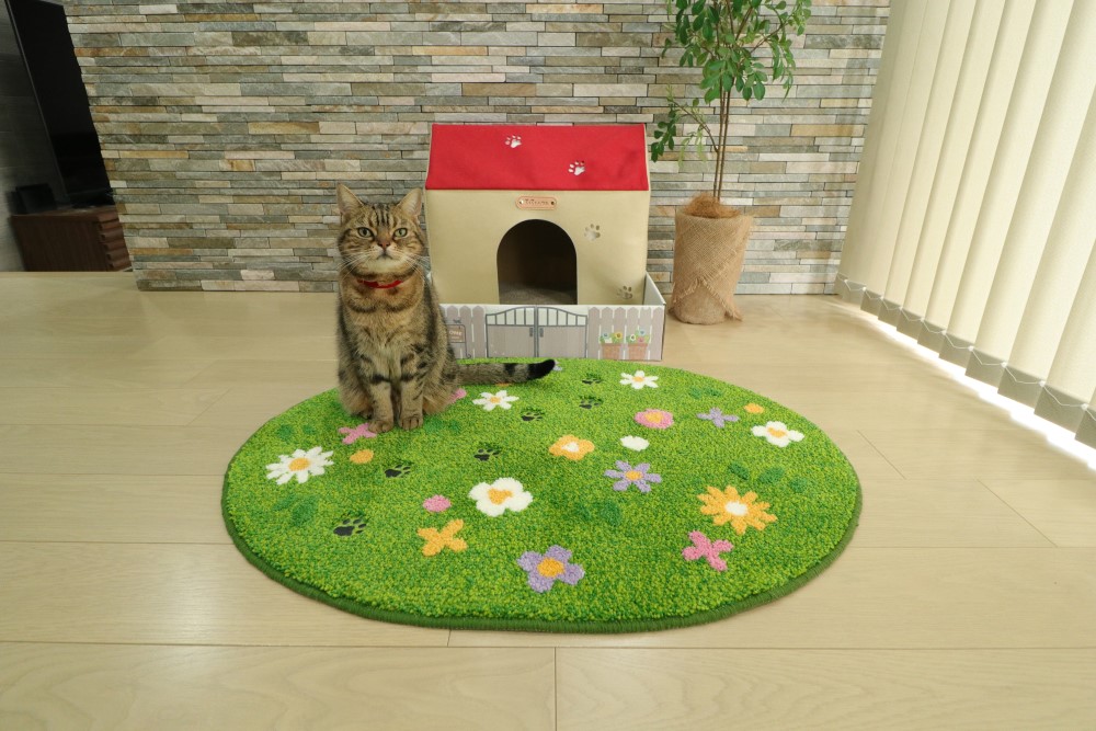 ラグマット 肉球 ネコ 猫ラグマット Cat rug mat 約70×90cm かわいい