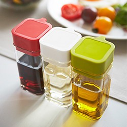 山崎実業（YAMAZAKI）プッシュ式醤油差し  アクア