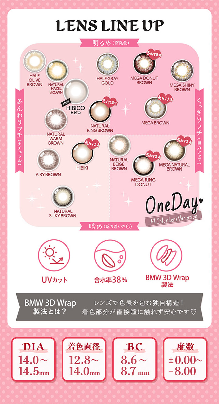 colors(カラーズ) 1day エアリーブラウン 度なし 度あり