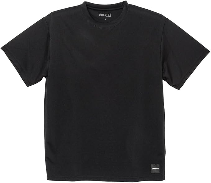 [新品・未開封品]RELIVEリカバリーウエア LL半袖Tシャツ　ブラックMEN RELIVE（リライブ） 公式 リライブシャツコア 丸首 リカバリーウェア